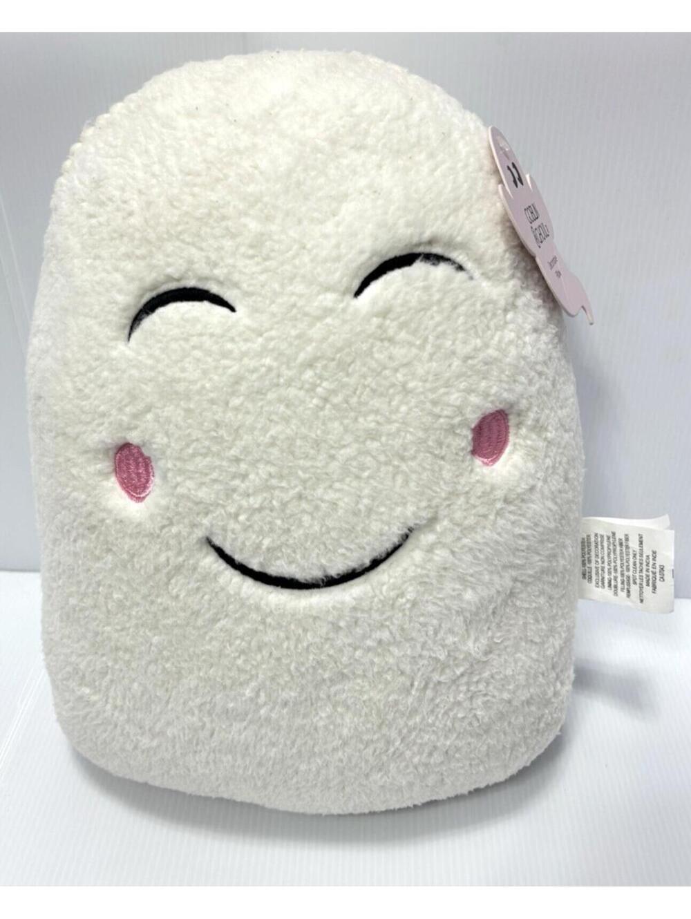 Goblin Ghoul Ghost Halloween Throw Pillow Boucle Sherpa Plush Smiling Accent NWT